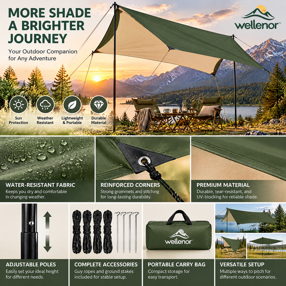 wellenor™ Outdoor Sun Shade Shelter