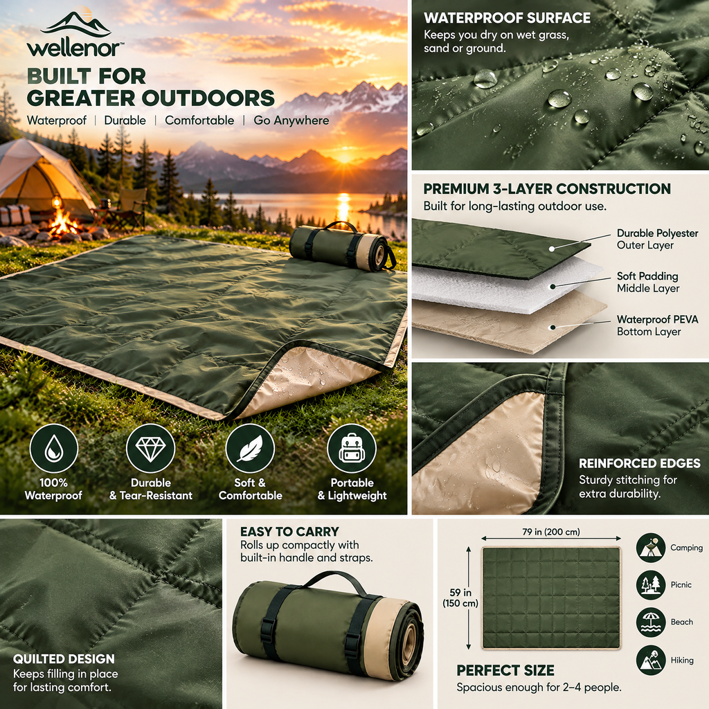 wellenor™ Waterproof Outdoor Blanket