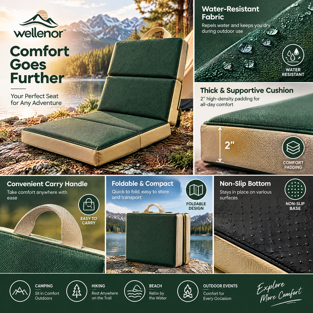 wellenor™ Foldable Camping Cushion