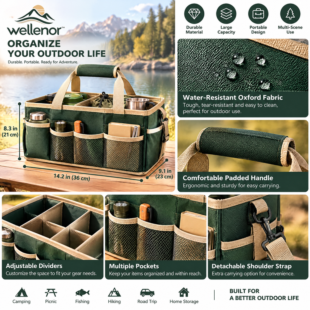wellenor™ Portable Camping Organizer